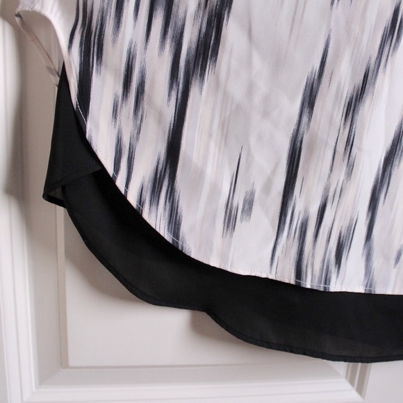 Parker Black and White Keyhole Cocktail Dress - Picture 5 of 6